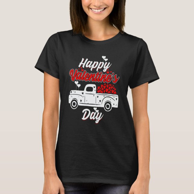 Happy Valentine's Day Roses Date Night Flowers Lov T-Shirt (Front)