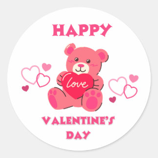 Happy Valentine's Day Round Sticker