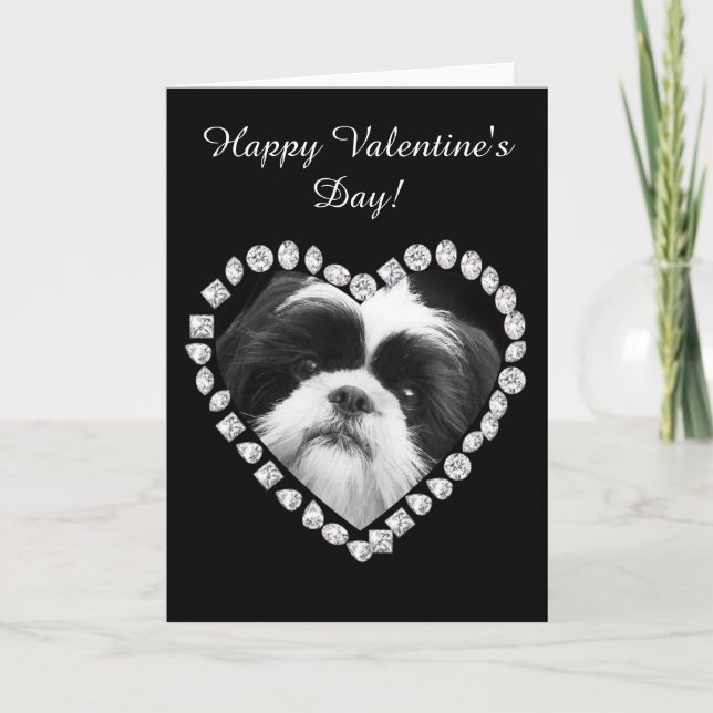 Happy Valentine's Day Shih Tzu greeting card (Front)