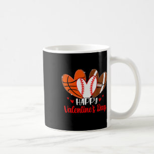 Happy Valentines Day Shirt Boys Basketball Basebal Coffee Mug
