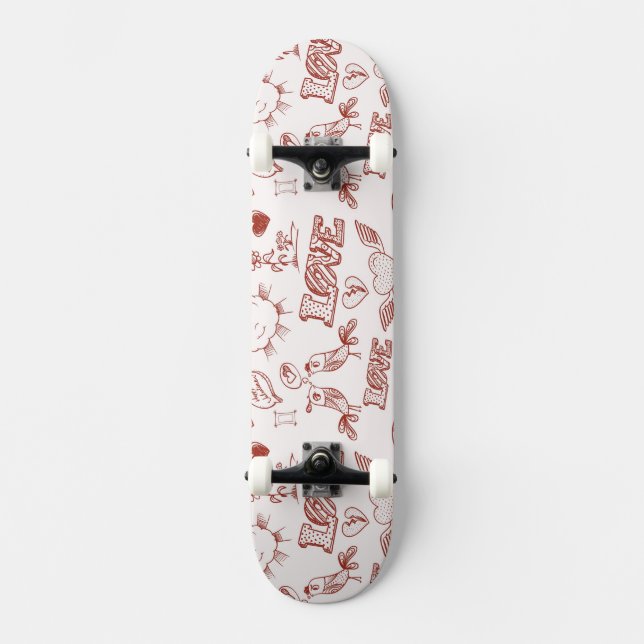 Happy Valentine's Day Skateboard (Front)