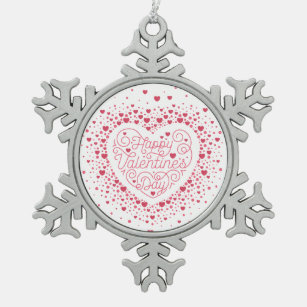 Happy Valentine's Day / Snowflake Ornament