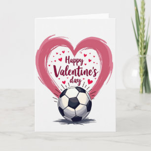 Happy Valentines Day Soccer Card