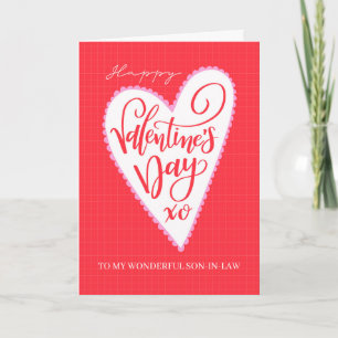 Happy Valentine's Day Son-In-Law with a Big Heart  Card
