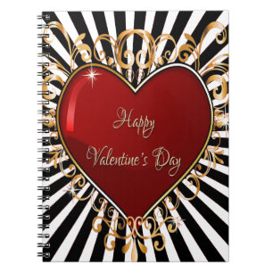 Happy Valentine's Day Spiral Notebook