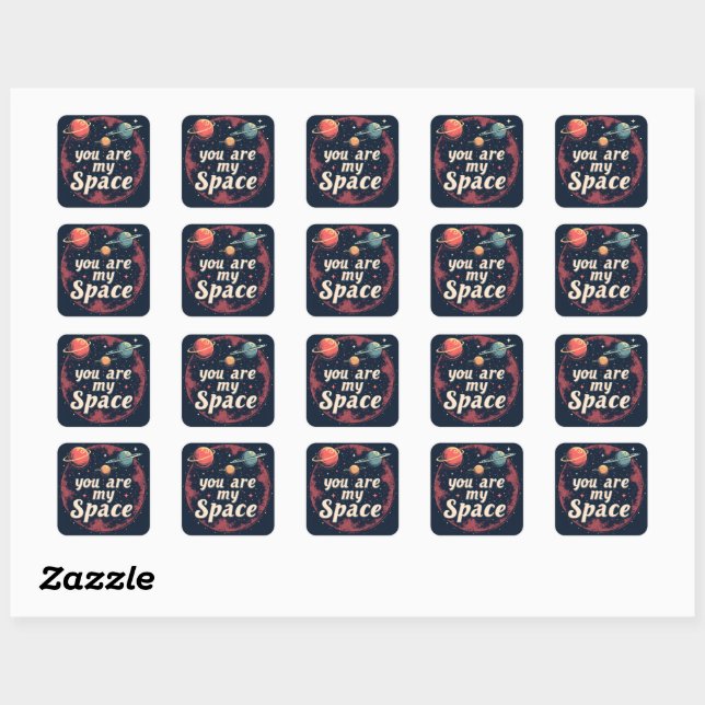 Happy Valentine's Day! Square Sticker (Sheet)