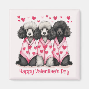 Happy Valentines Day Standard Poodle Dogs Magnet