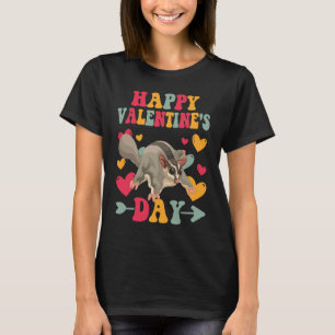 Happy Valentines Day Sugar Glider Heart Love Groov T-Shirt
