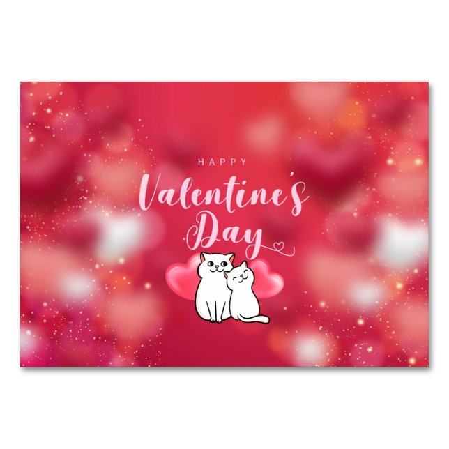 Happy Valentine's Day Table Number (Front)