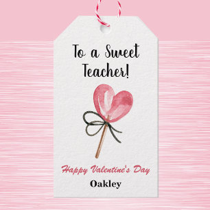 Happy Valentine's Day Teacher Gift Tags