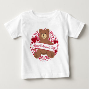 Happy Valentine's Day! Teddy Bear Baby T-Shirt