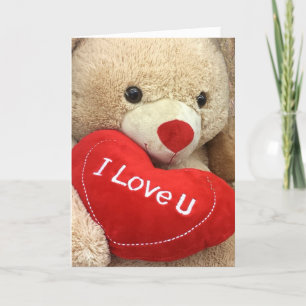 Happy Valentine's Day Teddy Bear Holiday Card