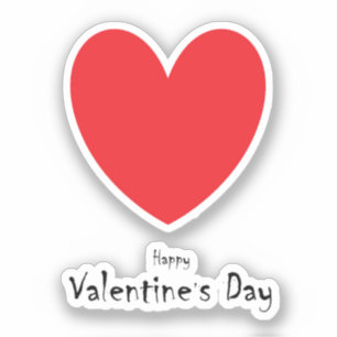 Happy Valentine's day text with red heart