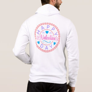 Happy Valentine's Day Text With Roses Frame-23245 Hoodie