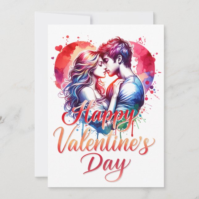 Happy Valentines Day Thank You Card (Front)