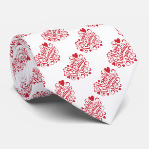 Happy Valentines Day Tie