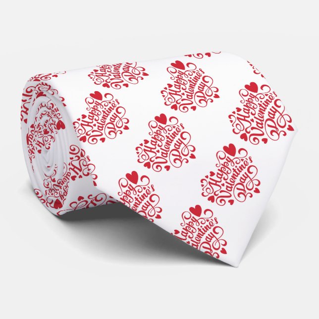 Happy Valentines Day Tie (Rolled)