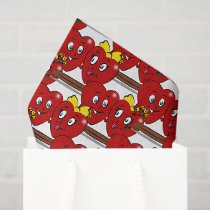 Happy Valentine's Day Tissue Paper Couple Hearts