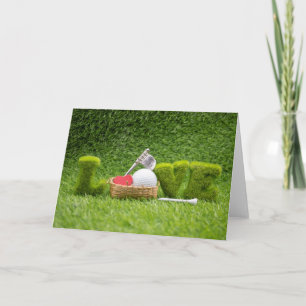 Happy Valentine's Day to golfer with golf of love Card