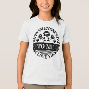 Happy Valentine's Day To Me I Love You-58771 Tri-Blend Shirt