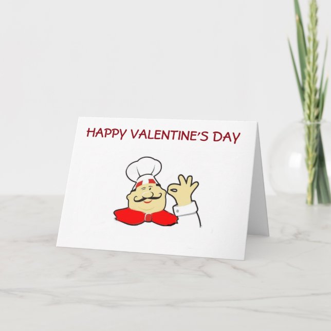 HAPPY VALENTINE'S DAY TO MY FAVORITE CHEF HOLIDAY CARD (Front)