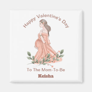 Happy Valentine's Day To The Mum-To-Be Magnet