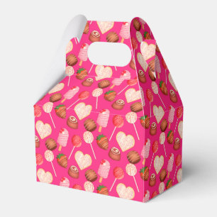 Happy Valentine's Day Treats And Candy Pattern Favour Box