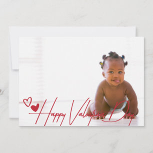 Happy Valentine's Day Trendy Font Photo Card