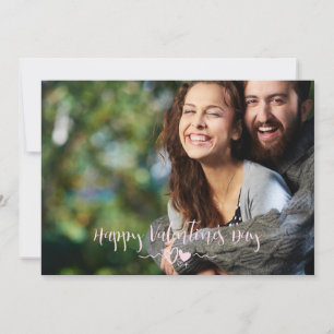 Happy Valentine's Day Trendy Font Photo Card