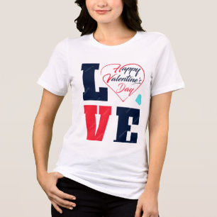 Happy Valentine's Day. Tri-Blend Shirt
