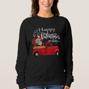 Happy Valentines Day Truck Carrying Shih Tzu Love  Sweatshirt