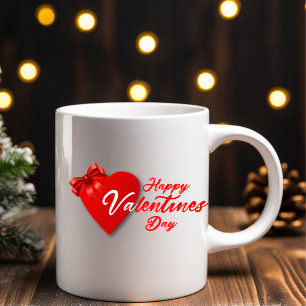 Happy Valentine's Day Two-Tone Coffee Mug