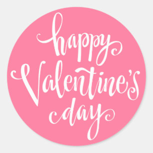 Happy Valentine's Day Typography   Sticker Seal