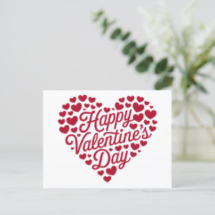 Happy Valentines Day Valentine Love Heart Postcard