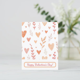 Happy Valentine's Day! Valentine's card.  Holiday Postcard