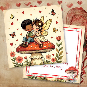 Happy Valentine's Day   Vintage Cottage Core Fairy Card