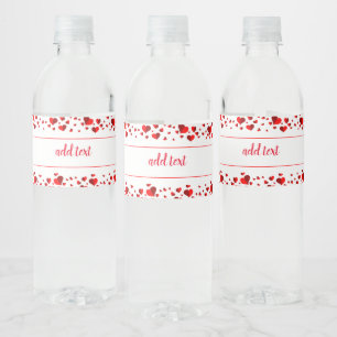 Happy Valentine's Day Water Bottle Label