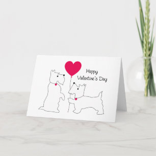 HAPPY VALENTINE'S DAY Westies Doggies Card