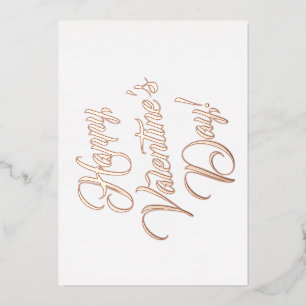 Happy Valentine's Day white black elegant script