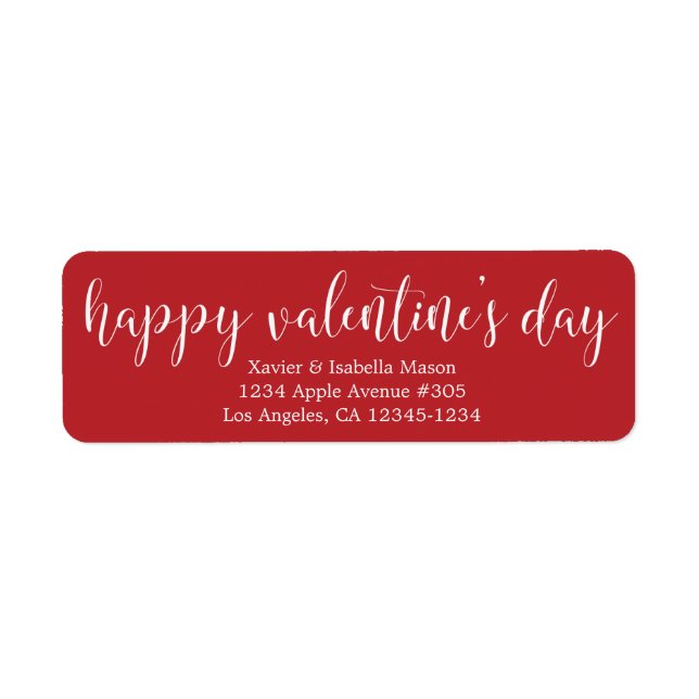Happy Valentine's Day White Script (Front)