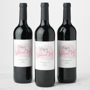 Happy Valentine's Day Wine Labels