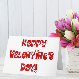 Happy Valentine's Day with Hearts Holiday Card