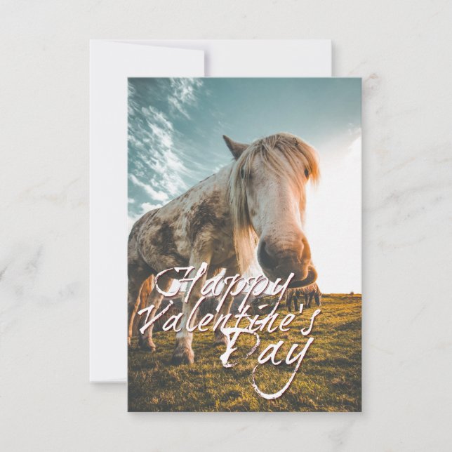 Happy Valentine's day with looking Horse (Front)