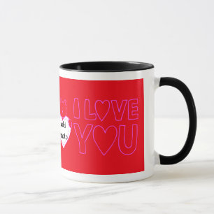 Happy Valentine's Day with love heart add photo Mug