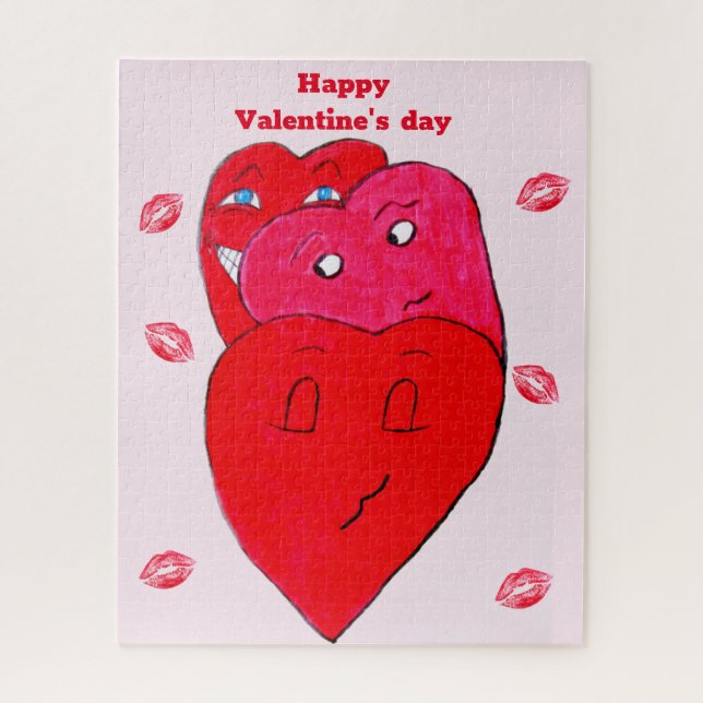 HAPPY VALENTINES DAY WITH LOVE   JIGSAW PUZZLE (Vertical)