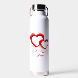 Happy Valentine's Day with Two Hearts-23540 Water Bottle