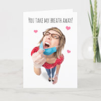 Happy Valentine's Day Woman in Face Mask Humour
