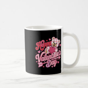 Happy Valentines Day Women Cute Bear Valentine Hea Coffee Mug