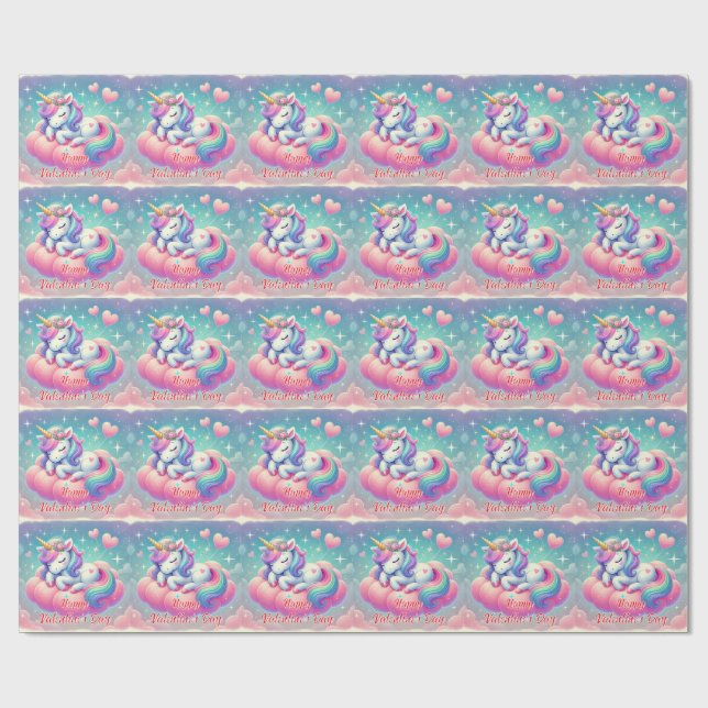 Happy Valentine's Day Wrapping Paper (Flat)