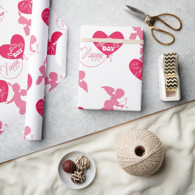 Happy Valentines Day You Are My Angel Wrapping Paper (Crafts)